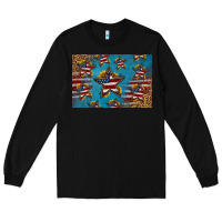 Black 4th of july stars skinny metal can holder Long Sleeve Tee - HRA Design Shop