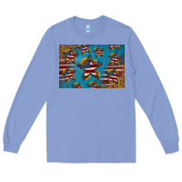 Colony Blue 4th of july stars skinny metal can holder Long Sleeve Tee - HRA Design Shop