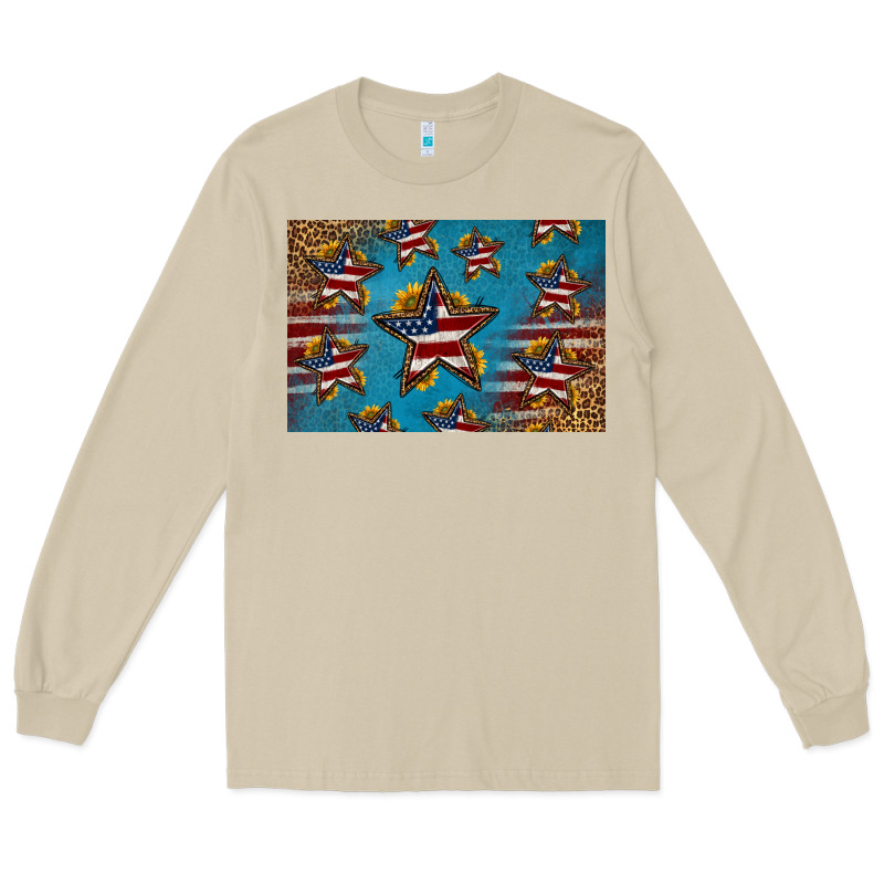 4th Of July Stars Skinny Metal Can Holder Long Sleeve Tee by HRA Design Shop | Teevron