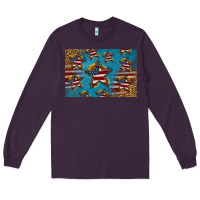 Plum 4th of july stars skinny metal can holder Long Sleeve Tee - HRA Design Shop