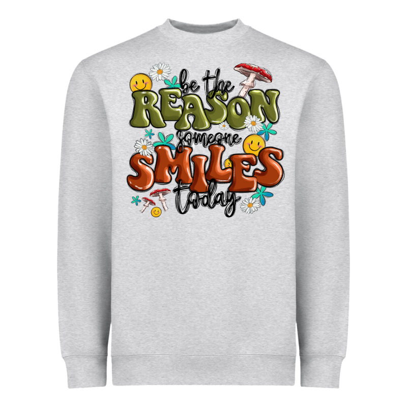 Be The Reason Someone Smiles Today Heavyweight Sweatshirt by MaliasSmallBusiness | Teevron