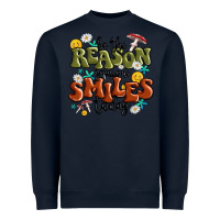 Navy be the reason someone smiles today Heavyweight Sweatshirt - MaliasSmallBusiness