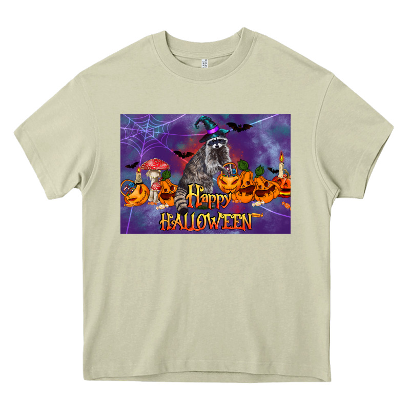 Happy Halloween Raccoon Heavy Core Tee by LillyAllenDesigns | Teevron