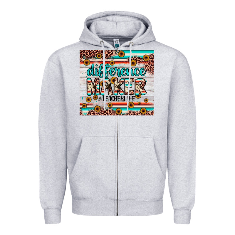 Difference Maker Zipper Hoodie by JahusDesignShop | Teevron