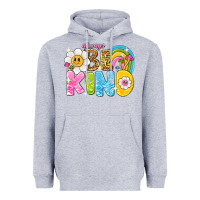 Heather Grey always be kind Heavyweight Hoodie - NancyCooperArtShop
