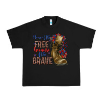 Black home of the free because of the brave Urban Heavy Tee - Zillion Design Studio