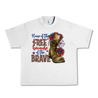 Lunar Rock home of the free because of the brave Urban Heavy Tee - Zillion Design Studio