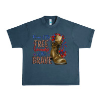 Midnight Navy home of the free because of the brave Urban Heavy Tee - Zillion Design Studio