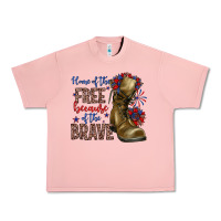 Salmon home of the free because of the brave Urban Heavy Tee - Zillion Design Studio