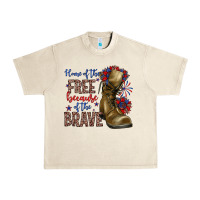 Sandshell home of the free because of the brave Urban Heavy Tee - Zillion Design Studio