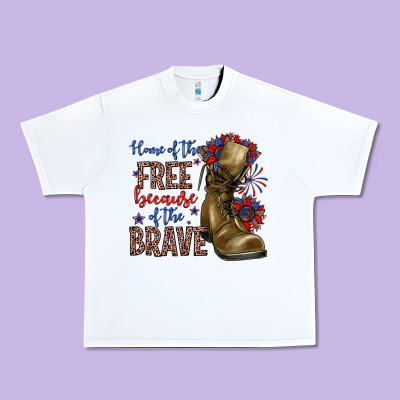 Home Of The Free Because Of The Brave Urban Heavy Tee Designed By Zillion Design Studio