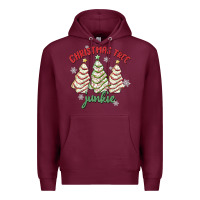 Burgundy christmas tree junkie Premium Hoodie - MaliasSmallBusiness