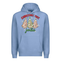 Colony Blue christmas tree junkie Premium Hoodie - MaliasSmallBusiness