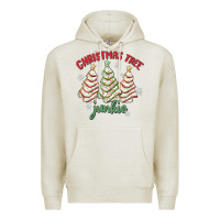 Oatmeal Heather christmas tree junkie Premium Hoodie - MaliasSmallBusiness