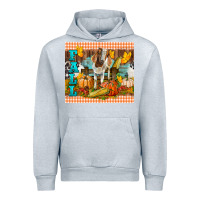 Heather Grey Fall With Baby Goat Urban Hoodie - LillyAllenDesigns
