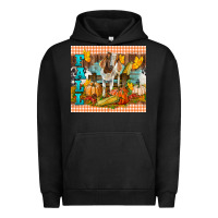 Pigment Black Fall With Baby Goat Urban Hoodie - LillyAllenDesigns