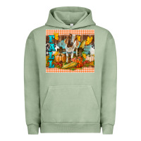 Pigment Oil Green Fall With Baby Goat Urban Hoodie - LillyAllenDesigns