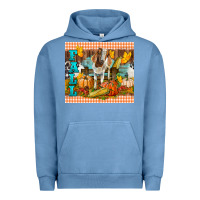 Pigment Pebble Blue Fall With Baby Goat Urban Hoodie - LillyAllenDesigns