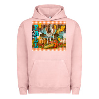 Pigment Salmon Fall With Baby Goat Urban Hoodie - LillyAllenDesigns