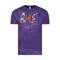 Cloud Purple American nurse Vintage Tee - Zillion Design Studio