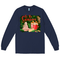 Navy tis the season Long Sleeve Tee - FaDigitalArtStudio