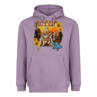 Lavender actinup with cowgirl Heavyweight Hoodie - NancyCooperArtShop