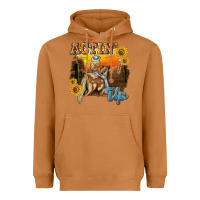 Meerkat actinup with cowgirl Heavyweight Hoodie - NancyCooperArtShop