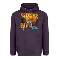 Plum actinup with cowgirl Heavyweight Hoodie - NancyCooperArtShop