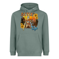 Sage actinup with cowgirl Heavyweight Hoodie - NancyCooperArtShop