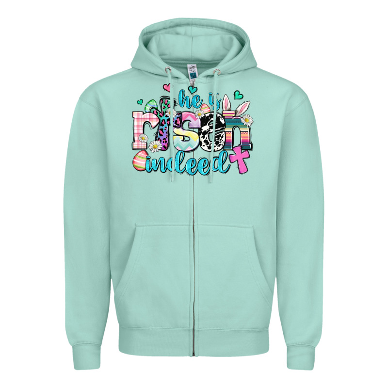 He Is Risen Indeed Zipper Hoodie by AdoDesignShop | Teevron