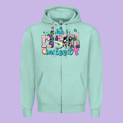 He Is Risen Indeed Zipper Hoodie Designed By Adodesignshop