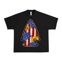 Black American flag sunflower arrowhead Urban Heavy Tee - Zillion Design Studio