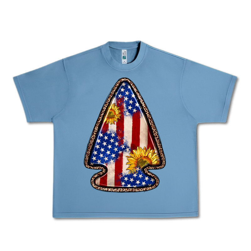 American Flag Sunflower Arrowhead Urban Heavy Tee by Zillion Design Studio | Teevron