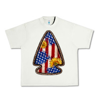 Pistachio American flag sunflower arrowhead Urban Heavy Tee - Zillion Design Studio