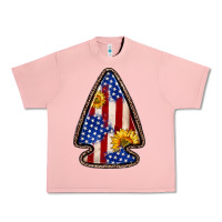 Salmon American flag sunflower arrowhead Urban Heavy Tee - Zillion Design Studio