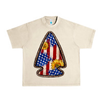 Sandshell American flag sunflower arrowhead Urban Heavy Tee - Zillion Design Studio