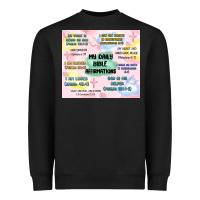 Black daily bible affirmations Heavyweight Sweatshirt - MaliasSmallBusiness