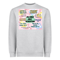 Heather Grey daily bible affirmations Heavyweight Sweatshirt - MaliasSmallBusiness