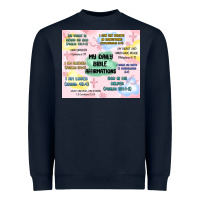 Navy daily bible affirmations Heavyweight Sweatshirt - MaliasSmallBusiness