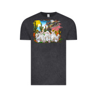 Vintage Black Easter Farm With Bunnies Vintage Tee - RanaPortraitStore