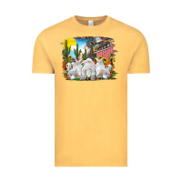 Vintage Mustard Easter Farm With Bunnies Vintage Tee - RanaPortraitStore