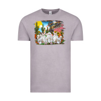 Vintage Zinc Easter Farm With Bunnies Vintage Tee - RanaPortraitStore