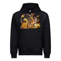 Black Fall Rabbit Urban Hoodie - LillyAllenDesigns