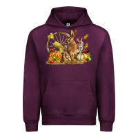 Mauve Wine Fall Rabbit Urban Hoodie - LillyAllenDesigns