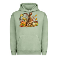 Pigment Oil Green Fall Rabbit Urban Hoodie - LillyAllenDesigns