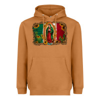 Meerkat our lady of Guadalupe Mexican flag background Heavyweight Hoodie - Jasminsmagicworld