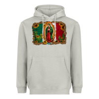 Moon Dust our lady of Guadalupe Mexican flag background Heavyweight Hoodie - Jasminsmagicworld