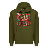 Army Green santa s favorite lab crew Premium Hoodie - MaliasSmallBusiness