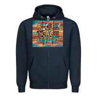 Navy coffee teach repeat Zipper Hoodie - JahusDesignShop