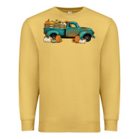 Antique Gold pumpkin farm truck no background Premium Sweatshirt - Jasminsmagicworld